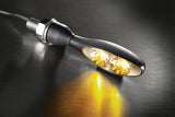 Kuryakyn Micro 1000 Marker Light - Front/Rear - Satin Black-Extreme Amber/Clear Lens - 2537