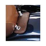 Mustang Wide Tripper Solo Seat with Backrest for 2008-20 Harley Touring models - Diamond/Distressed Brown - 79811