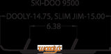 Woodys SS4-9500 Slim Jim Dooly 4 Inch Carbide Runners for Ski-Doo Models