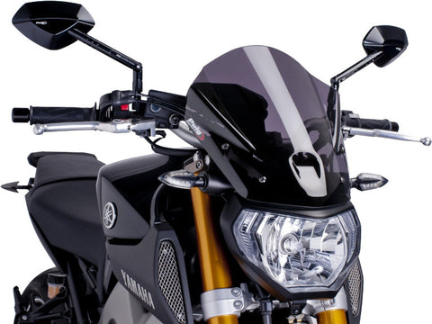 Puig Naked Gen Touring Windscreen for 2013-16 Yamaha FZ-09 - Dark Smoke