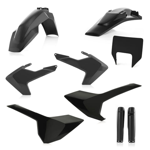 Acerbis Full Replacement Plastics Kit for 2017-19 Husqvarna TE 150/250/300 models - Black - 2733430001