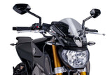 Puig Naked Gen Sport Windscreen for 2013-16 Yamaha FZ-09 / MT-09 - Smoke - 6859H