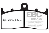 EBC EPFA296HH Front Road Race Brake Pads 2013-16 Kawasaki Ninja ZX-6R / ZX600A