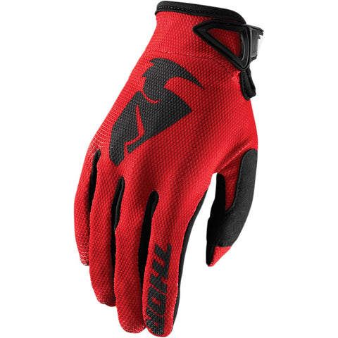 Thor Sector Youth Gloves - Red - Medium