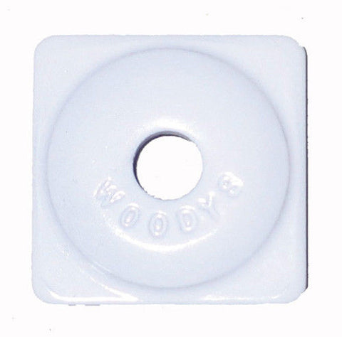 WOODYS - ASW2-3815-C - Square Aluminum Backing Plate 5/16 - White - Bag of 144