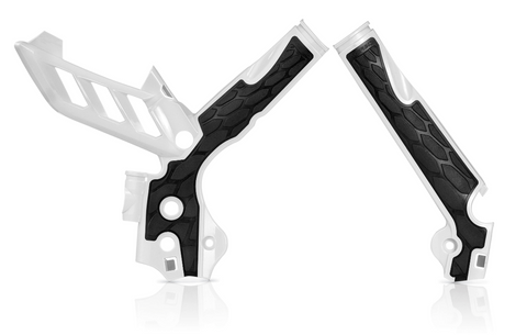 Acerbis X-Grip Frame Guards for KTM models - White/Black - 2374251035
