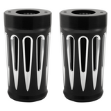 Arlen Ness Black Deep Cut Fork Boots for 2014-19 Harley FLH models - 20-034