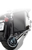 Bassani DNT Straight Can Slip-On Mufflers for 1995-16 Harley FL Touring models - Chrome - 1F7DNT6