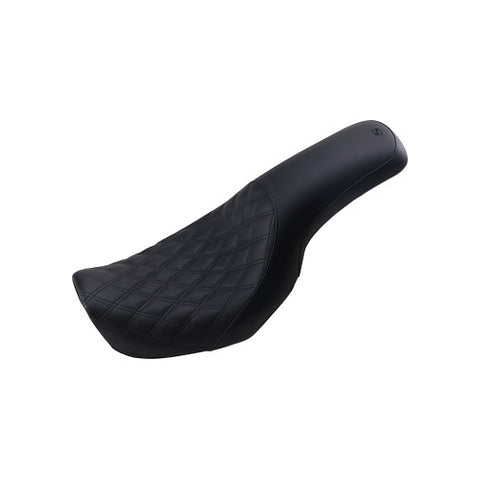 Saddlemen Profiler 2-Up Low Profile Seat for 2006-17 Harley Dyna models - Black/Driver Lattice Stitched - 806-04-149