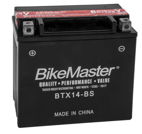 Bike Master Performance+ Maintenance Free Battery - 12 Volts - BTX14-BS