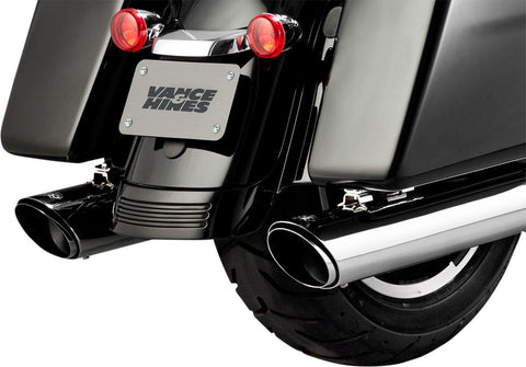 Vance & Hines Twin Slash Round Slip-On Mufflers for 2017-22 Harley FL Touring models - Chrome - 16672