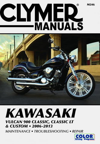 Clymer M246 Service & Repair Manual for 2006-13 Kawasaki Vulcan 900 Classic / Custom