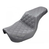 Saddlemen Step-Up 2-Up Seat for 2006-17 Harley Dyna models - Black/Lattice Stitch - 806-04-175