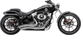 Cobra USA Speedster Short Swept Exhaust 2013-17 Harley Softail Breakout - Chrome - 6226