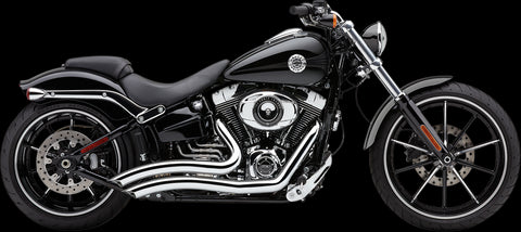 Cobra USA Speedster Short Swept Exhaust 2013-17 Harley Softail Breakout - Chrome - 6226