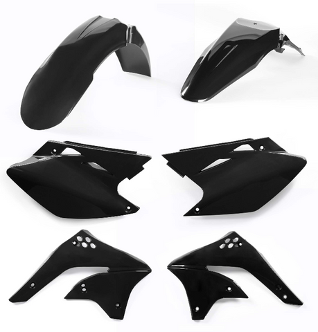 Acerbis Plastic Standard Kit for 2006-08 Kawasaki KX450F - Black - 2041060001