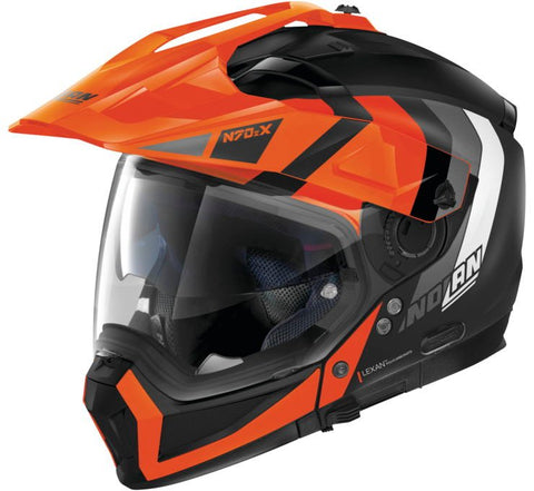 Nolan N70-2 X Decurio Helmet - Flat Black/Orange - Small