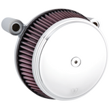 Arlen Ness Stage I Big Sucker Air Cleaner Kit for 2017-22 Harley M8 models - Chrome/Round Steel - 18-307