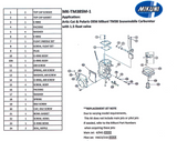 Mikuni Carburetor Rebuild Kit for TM38 Carbs on Arctic-Cat and Polaris models - MK-TM38SM-1