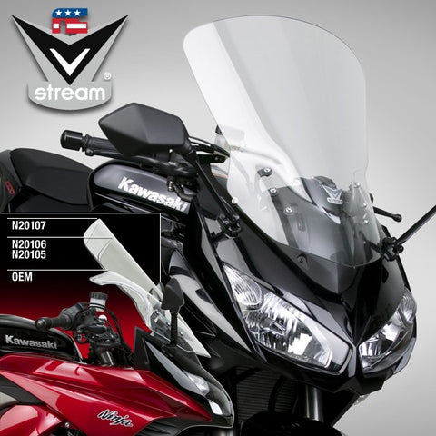 National Cycle N20107 - VStream Touring Replacement Screen for Kawasaki Z1000SX Ninja - Clear