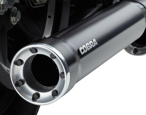 Cobra Slip-On Muffler with Race Pro Tips for Harley XL Models - Black - 6080RB