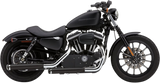 Cobra USA Slip-On Muffler with Tips for 2014-20 Harley Sportster models- Black - 6031RB