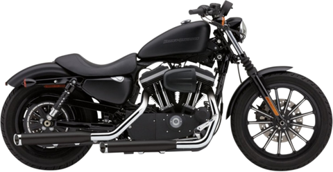 Cobra Slip On Muffler with Tips for Harley XL Models - Black - 6031RB