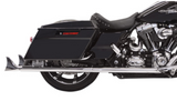 Bassani 36 Inch Fishtail Slip-On Mufflers for 1995-16 Harley FL Touring models - Chrome/with Baffles - 1F27E36