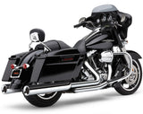 Cobra Powr-Flo Slip-On Mufflers for 1995-16 Harley FLH / FLT - 4.5 Inch - Chrome - 6215