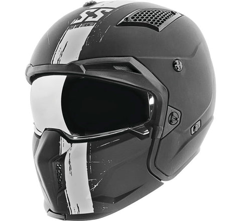 Speed and Strength SS2400 Tough As Nails Helmet - Black/White - Medium
