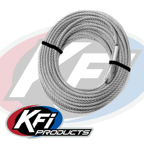 KFI Replacement Winch Cable - 2500-3500 lb.- 3/16In x 46ft - ATV-CBL-3K
