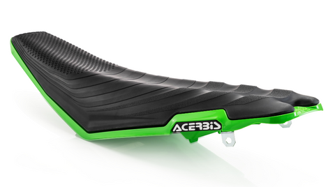 Acerbis X-Seat for 2019-21 Kawasaki KX250 / KX450 models - Black/Green - 2742611043