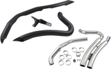 Cobra USA Speedster Short Swept Exhaust for 2017-22 Harley FL Touring models - Black - 6231B