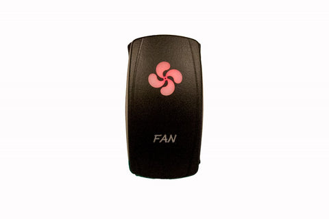Dragonfire Racing 04-0059 Laser Etched UTV Switch - Fan On/Off - Red LED