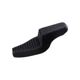 Saddlemen Step-Up 2-Up Seat for 2004-20 Harley Sportster models - Black/Tuck and Roll with Rear Lattice Stich - 807-11-176
