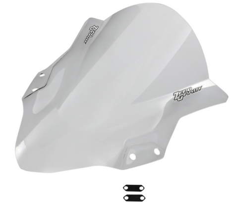 Zero Gravity Double Bubble Windscreen for 2018-20 Kawasaki EX400 Ninja 400 - Clear - 16-283-01