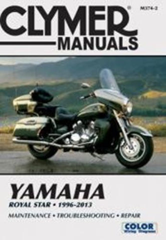 Clymer M374-2 Service & Repair Manual for 1996-13 Yamaha XVZ13 Royal Star Models