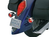 Kuryakyn 9171 - Curved Laydown License Plate Mount with Frame for Harley-Davidson and Honda - Chrome