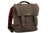 Burly Brand B15-1020D - Voyager Waxed Canvas Roll Top Back Pack - Dark Oak