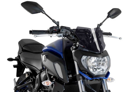 Puig New Generation Sport Windscreen for Yamaha MT-07 - Dark Smoke - 9666F