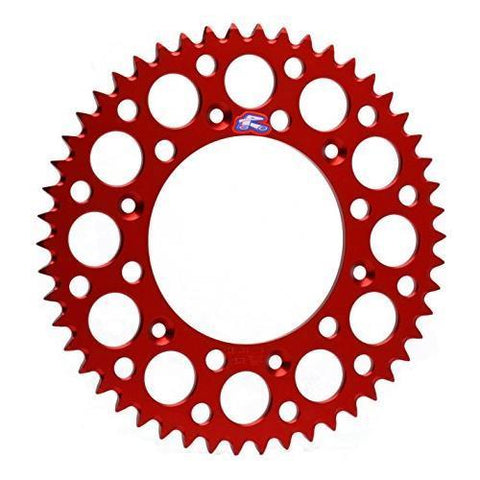 Renthal Ultralight Rear Sprocket - 520 Chain Pitch x 49 Teeth - Red - 154U-520-49GRRD