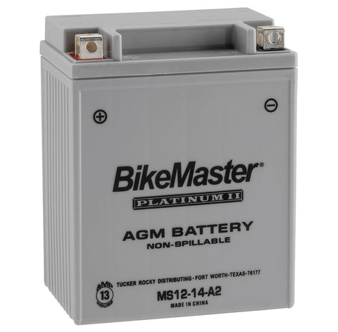 BikeMaster AGM Platinum II Battery - 12 Volt - MS12-14-A2