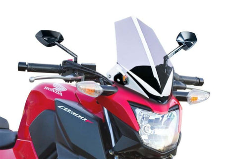 Puig New Generation Sport Windscreen for 2015-19 Honda CB300F - Clear - 7655W