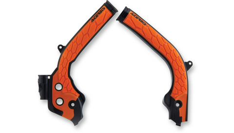 Acerbis X-Grip Frame Guards for KTM EXC / SX / XC-W - Black/16 Orange - 2449535229