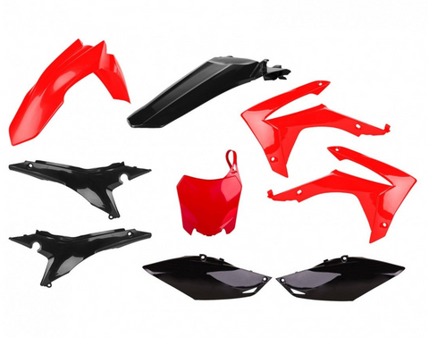 Polisport MX Complete Replica Plastics Kit for 2014-17 Honda CRF250R - Red/Black - 90832