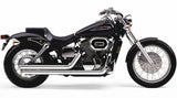 Cobra USA Speedster Streetrod Slash Down Exhaust for 2001-07 Honda Shadow Spirit - Chrome - 1924