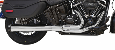 Bassani Road Rage Exhaust System for 2018-22 Harley Softail Heritage Classic - Chrome/Black - 1S91R