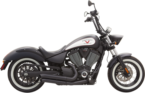 Bassani Pro-Street Exhaust System for 2006-15 Victory models - Black - 6V23DB