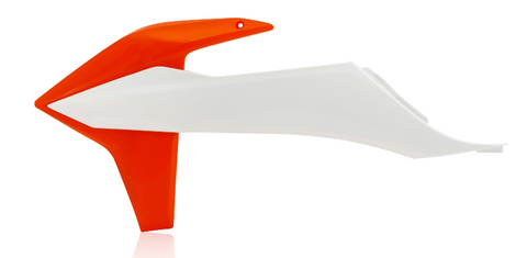 Acerbis Radiator Shrouds for KTM models - White/16 Orange - 2726516813