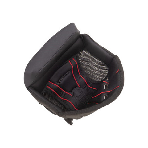 AGV Replacement Crown Pad for AGV K-1 Helmets - Black/Red - X-Small